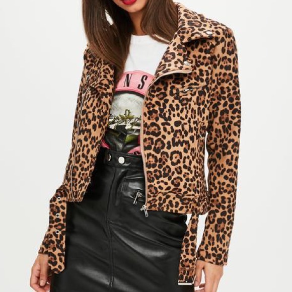 Sanctuary Jackets & Blazers - SANCTUARY FAUX SUEDE LEOPARD PRINT MOTO JACKET